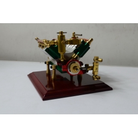 V4-cylinder steam engine ( with Steam boiler feed pump)-B