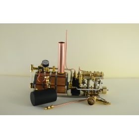 New Two-cylinder steam engine Live Steam with Steam Boiler