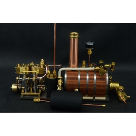 New Two-cylinder steam engine Live Steam with Steam Boiler With