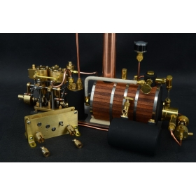 Two-cylinder steam engine with BoilerWith Brass Decelerating wih